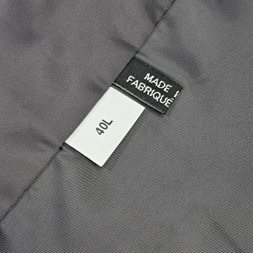 Jones New York Mens 3 Piece Suit 40L Grey‎ 100% Worsted Wool Blazer Vest Pant